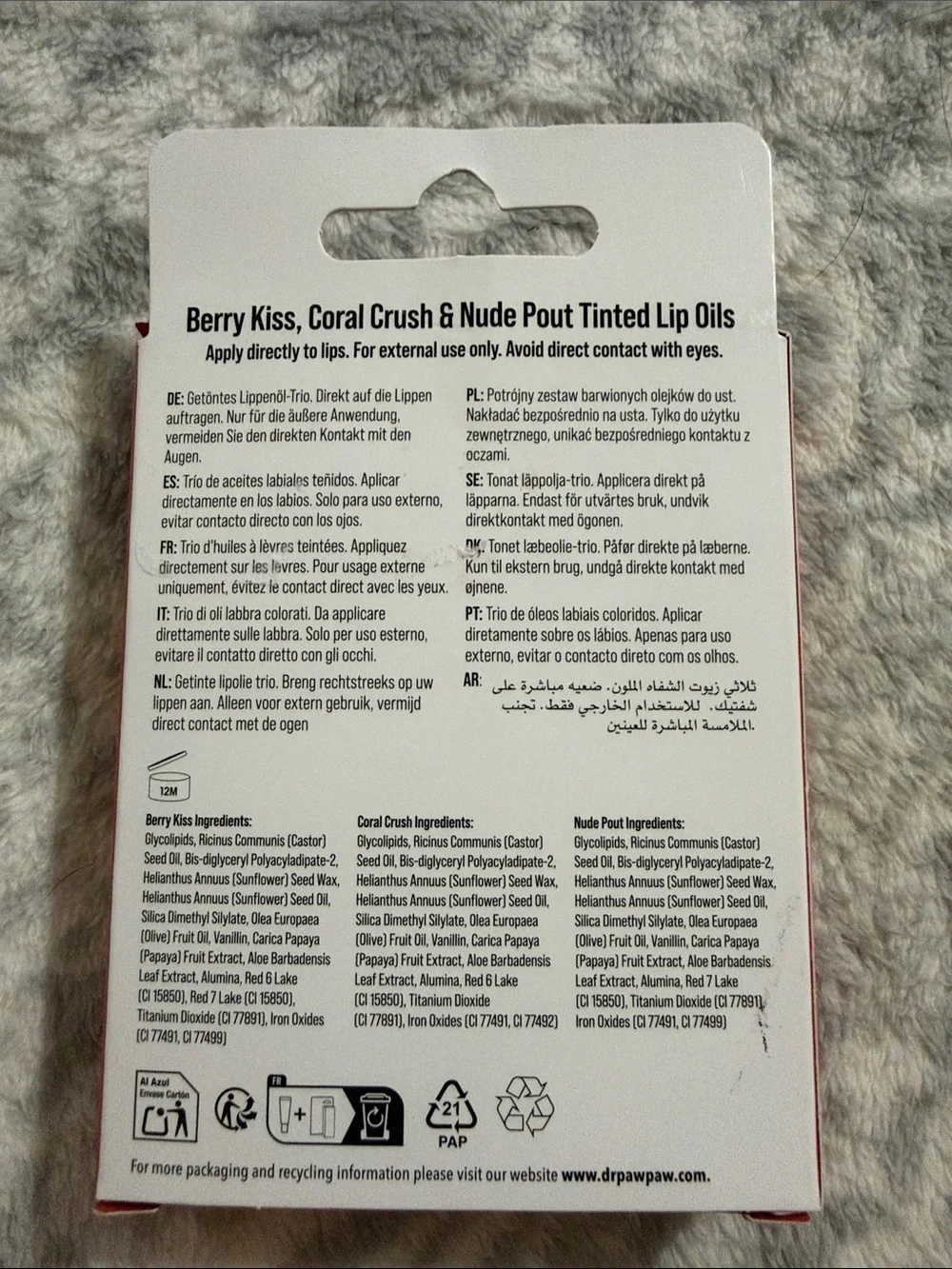 Dr. Paw Paw Tinted Lip Oil Trio